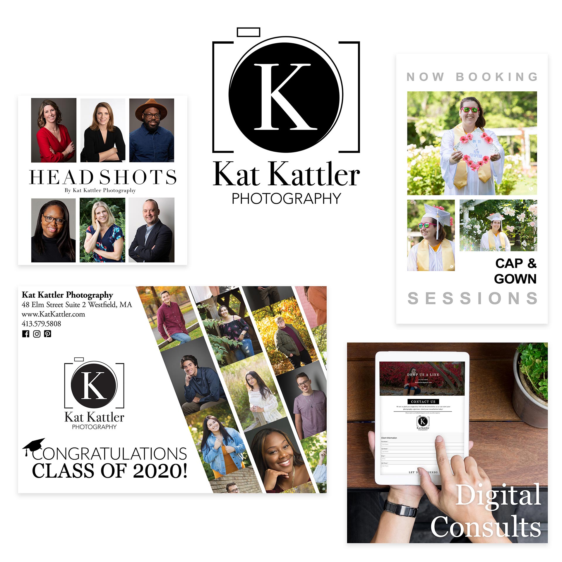 Kat Kattler Photography logo design, branding design, ad design